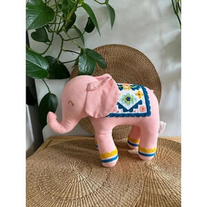1 Pillowfort Pink Elephant Plush Embroidered Decorative Decor pillow/plush